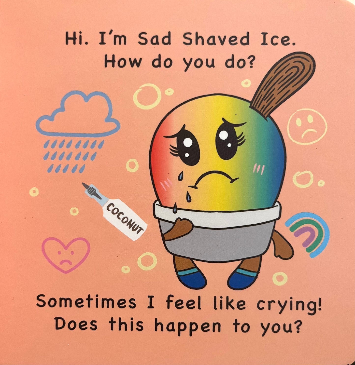 Sad Shaved Ice Stuffed Animal & Book