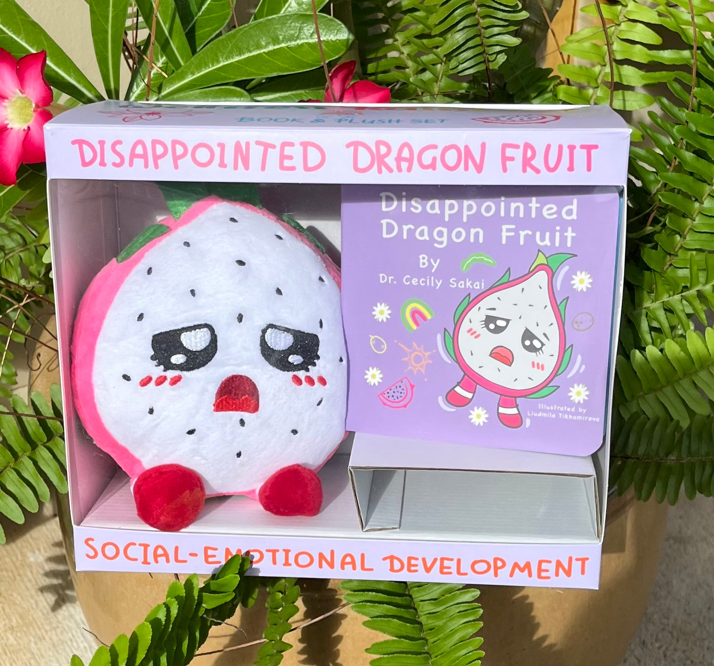 Disappointed Dragon Fruit Stuffed Animal & Book