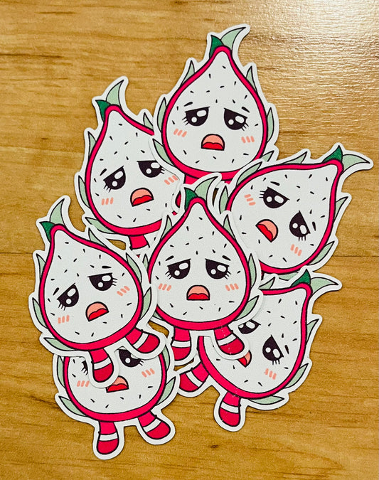 Sticker, Disappointed Dragon Fruit